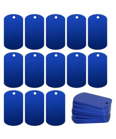 Mozeat lens 25 pieces pet Id tags blank dog tags 5 x 3 cm dance blanks aluminum blue blank blanks dog stamps personalized name tag engraving blanks for necklace bracelet