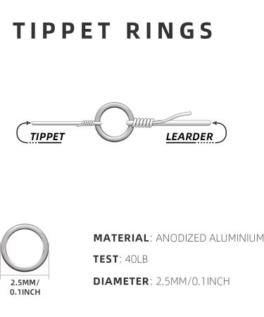SF Lightweight Tippet Rings - 2mm 25LB Nickel - Fly Fishing Trout Line Connectors - 10 Pack - Buy Online on SooperMarket.com