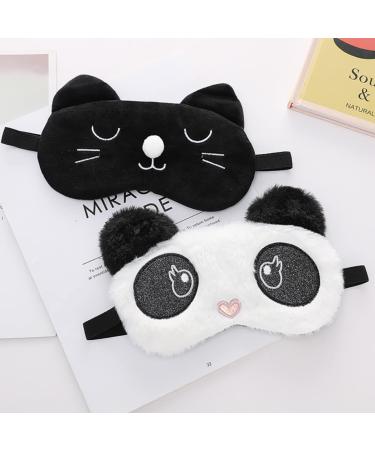 3 Pcs Cat Sleep Mask Funny Blindfolds & Eye Covers Comfortable Sleeping Eye Shades Perfect for Travel & Relaxation - Buy Online on SooperMarket.com