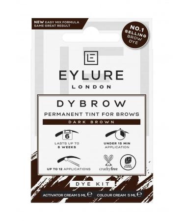 Eylure DYBROW Eyebrow Dye Kit Dark Brown Dark Brown 3 Count (Pack of 1)