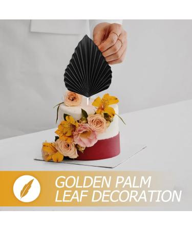 Didiseaon 10pcs Palm Leaf Cake Toppers - Monstera Leaf Cupcake Picks for Hawaii Aloha Jungle Wedding and Birthday Decor - Buy Online on SooperMarket.com