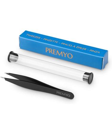 Buy Premyo Precision Eyebrow Tweezers for Ingrown Hair & Splinters - Professional Stainless Steel Rustproof with Case | International Shipping - Buy Online on SooperMarket.com