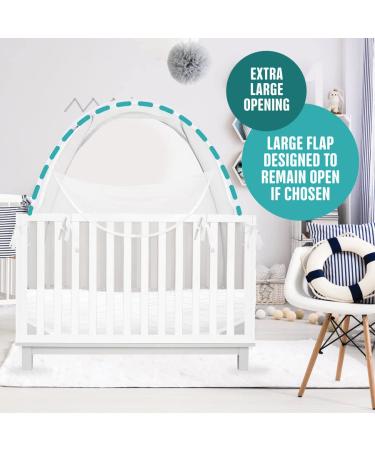 KinderSense Baby Safety Crib Tent - Premium Toddler Crib Topper | White Wave Canopy | Keep Baby Secure and Safe - Buy Online on SooperMarket.com