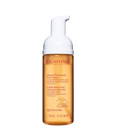 Clarins Gentle Renewing Cleansing Mousse | Cleanses, Gently Exfoliates & Refreshes | Foaming Mousse |Soap-Free|SLS-Free | Dermatologist Tested | Exfoliating Tamarind Pulp Extract Rich In AHAs | 5.5 Oz
