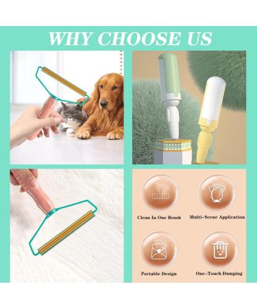 Piashow Pet Hair Lint Roller - Washable & Self-Cleaning Portable Hair Remover for Sofas Beds & Carpets - Buy Online on SooperMarket.com