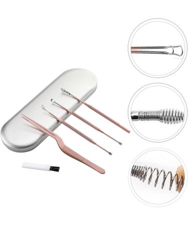 Healeved Ear Wax Removal Kit - 5 Pcs Earwax Remover Set in Rose Gold 14x1cm - Buy Online on SooperMarket.com