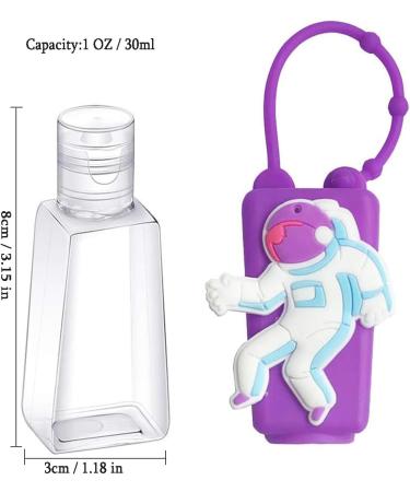 Ulife Mall Portable Travel Bottles for Children - Set of 6 30ml Wasteland-Proof Refillable Plastic Containers for Soap & Lotion - Astronaut Design - Buy Online on SooperMarket.com