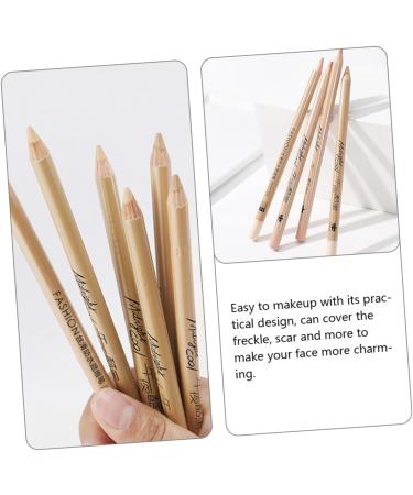 MUSISALY 4pcs Concealer Pen Eye Brightener Concealer Korean Concealer Pot Concealer Wooden White - Buy Online on SooperMarket.com