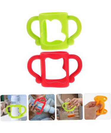 ibasenice 2pcs Silicone Bottle Handle Bottle Handle Milk Bottle Accessories Milk Bottle Handles Silicone Bottle Handle Milk Bottle Grips Feeding Bottle Newborn Feeder 13.00X7.00X6.50CM Assorted Color - Buy Online on SooperMarket.com