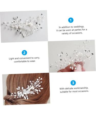 Mikinona 1 PC Piece Pearl Comb Wedding Hair Comb Bridal Hair Comb Wedding Headdress Wedding Hair Headdress - Buy Online on SooperMarket.com