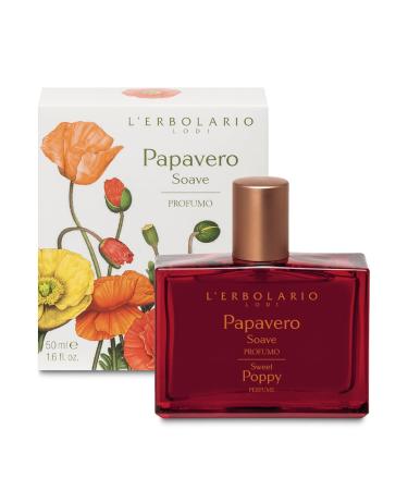 L'Erbolario Sweet Poppy - Notes Of Mandarin Orange Red Poppy And Amber - Floral Fragrance For Women - Evanescent Sweet Scent - Evokes Romance And Mystery - Long Lasting - 1.6 Oz EDP Spray Sweet Poppy 1.6 Ounce (Pack of 1)