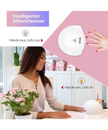 iProda 72W UV/LED Nail Dryer Lamp for Professional Gel Polish - 4 Timers for Manicure/Pedicure - At-Home and Salon Nail Art - Buy Online on SooperMarket.com