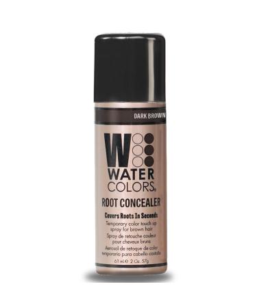 Watercolors Color Root Concealer - Temporary Hair Touch Up Spray Dye Covers Gray Roots in Seconds (DARK BROWN)