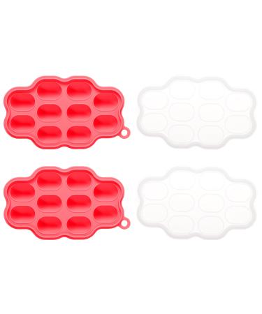 Storage of baby food from Lovenoobs baby porridge freezing container made of 100% silicone baby porridge porridge ice cream shapes baby dinner spoon baby porridge container prayer freezing container red