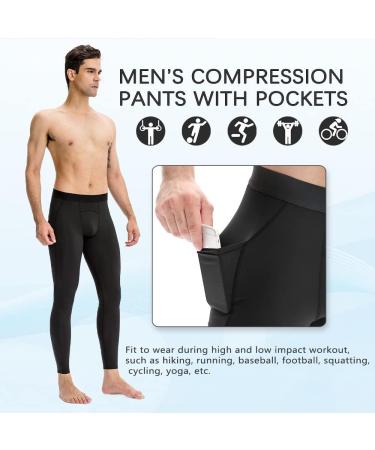 CARGFM Men's Compression Pants - White Active Running Tights with Pocket | Medium - Buy Online on SooperMarket.com