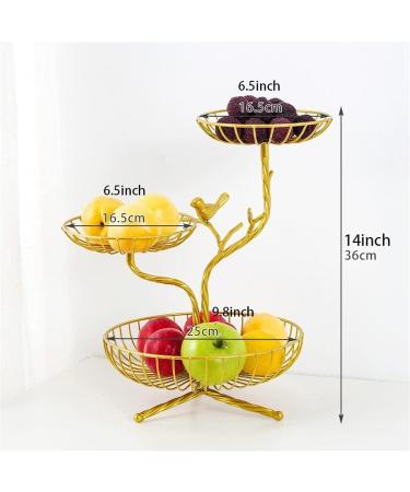 Kitchen Countertop Fruit Rack Fruit Basket Fruit Bowl Fruit Basket Bowl Fruit Basket Gold Fruit Bowl Table Decoration Fruit Basket Fruit Racks Vegetable Snacks Holder Fruit Racks (Color : 3 Tier) - Buy Online on SooperMarket.com