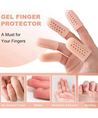 Gel Toe and Finger Cap Protectors - 5 Pairs for Missing or Ingrown Toenails, Corns, Blisters, Hammer Toe Relief - Buy Online on SooperMarket.com