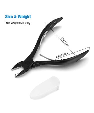 FERYES Large Handle Toenail Clippers for Thick Fungal or Ingrown Toenails - Podiatrist Recommended 4R13 Stainless Steel Cutters - BLACK - Buy Online on SooperMarket.com