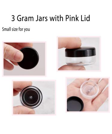 50 Pack Black 3g Sample Jars with Lids - BPA Free Cosmetic Containers for Makeup, Lotion, Eye Shadow, Powder, Lip Balms - Buy Online on SooperMarket.com