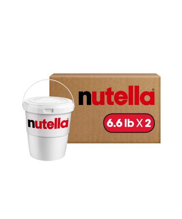 Nutella Chocolate Hazelnut Spread, Bulk Size for Food Service 6.6 lb Tubs, 6.6 lb(Pack of 2)