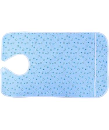 4 Types High Temperature Resistance No Deformation Pratical Dining Aid Bib Bib Apron Catch Food Leaking Soup for Adult the Elderly(27*17*2cm-Flower blue) - Buy Online on SooperMarket.com