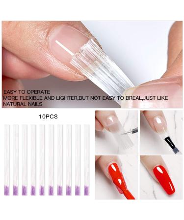 Magical Silk Fiberglass Nail Extension Kit with Building Gel - Nail File, Tweezers, Nail Tips Clip Included - Buy Online on SooperMarket.com