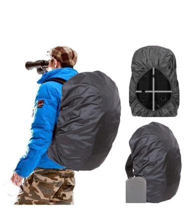 Joy Walker Waterproof Backpack Rain Cover for (15-90L) Upgraded Anti-Slip Cross Buckle Straps Triple Strengthened Layers for Hiking Camping Traveling Black Large (for 40-50L backpack)