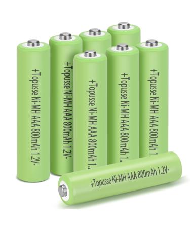 8 Pack Rechargeble 1.2V Ni-MH AAA Batteries Long-Lasting Triple A Size Nimh Battery 800mAh for Outdoor Solar Lights AAA 8 Pack