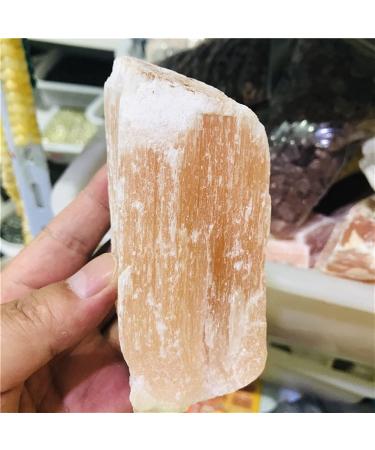 Collection Natural raw Yellow Gypsum Stone Selenite Healing Crystal Specimen (Size : 100-130g)