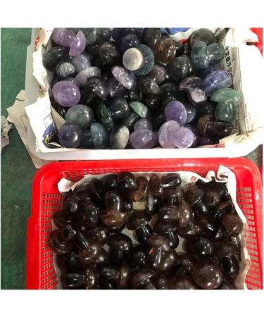 Natural Fluorite Quartz Gem Crystal Mushroom Polished Raw Stones Home Decoration Reki Gifts HOMEZHOU - Buy Online on SooperMarket.com
