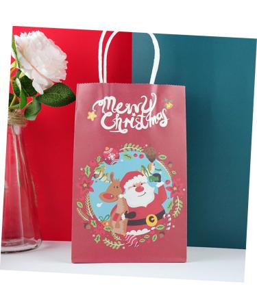 Healeved 10pcs Christmas Paper Bags Paper Gift Bag Christmas Gift Bags Christmas Bag Christmas Goodie Bag Paper Sweet Bag Brown Paper Bag Party Bags with Handles Portable Elder Candy Bag - Buy Online on SooperMarket.com