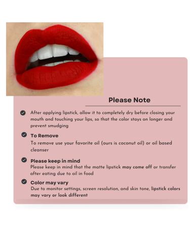 Mynena Orange Red Matte Liquid Lipstick - Long Lasting, Waterproof, Gluten-Free | Glory - Buy Online on SooperMarket.com