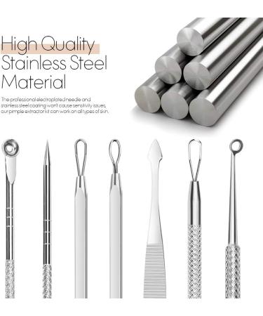 Teenitor 7 in 1 Pimple Blackhead Remover Extractor Tool Kit - Professional Acne Treatment for Nose and Face Skin - Buy Online on SooperMarket.com