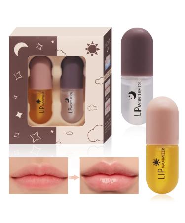 2Pcs Lip Plumper Natural Lip Plumper Lip Enhancer Lip Care Serum Hydrating Lip care Serum Moisturizing Reduce Fine Lines
