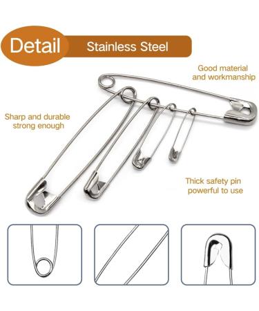Tkiaea 3 Inches Large Safety Pins Pack of 50 Big Heavy Duty Safety Pins Safety Pins Bulk Stainless Steel Safety Pins Silver - Buy Online on SooperMarket.com