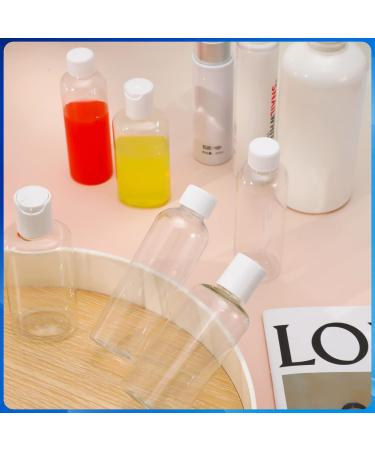 Firtink 6 PCS Plastic Travel Bottles 100 ML Clear Travel Containers Bottle Refillable Cosmetic Bottles Liquid Containers for Travel Toiletries Shampoo Lotion Makeup Shower Hand Soap - Buy Online on SooperMarket.com