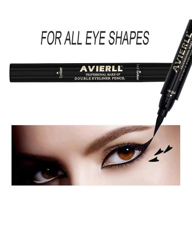 SUMEITANG 2 PCS Black Liquid Eyeliner - Cat Eye Stamp Winged Liner Pen Set for Long-Lasting, Waterproof & Smudgeproof Makeup - Buy Online on SooperMarket.com
