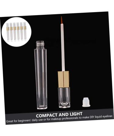 Mikinona 6pcs Bottle Clear Eyeliner Bottle Eye Gloss Tube Clear Container - Buy Online on SooperMarket.com