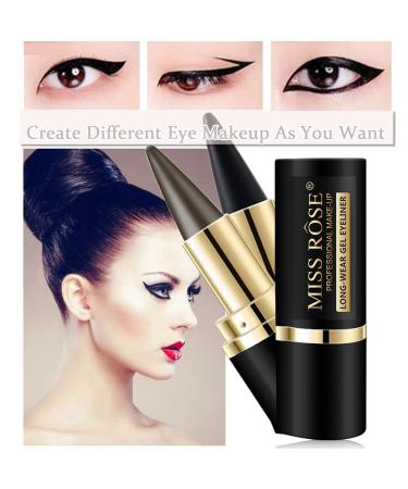 Aaiffey Gel Eyeliner Set - Waterproof Smudge Proof Eye-liner Pencil for Women - Long-Lasting Matte Black/Brown (04 Black + 03 Brown) - Buy Online on SooperMarket.com