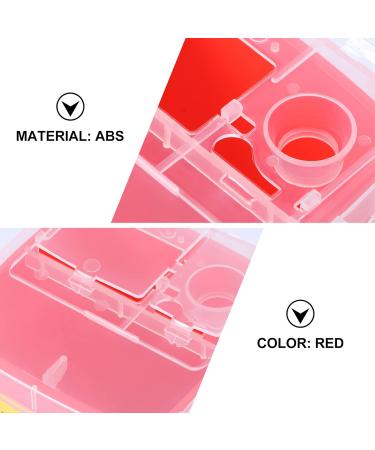 Osaladi Storage Container for Barber - Razor Shell Case & Shaving Blade Disposal - Compact Red Automatic Trash Can - Buy Online on SooperMarket.com