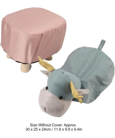 TOPINCN Giraffe Animal Shaped Footstool for Kids - Non-Slip Wooden Legs Blue - Buy Online on SooperMarket.com