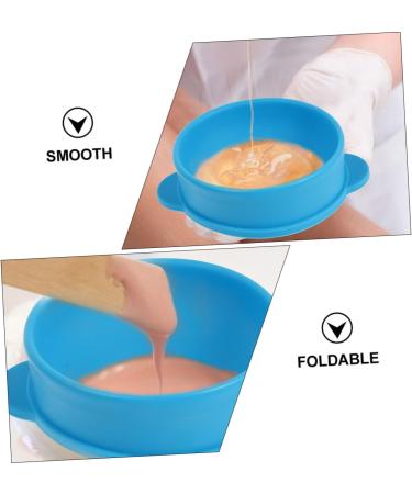 Stobok 8-Piece Silicone Waxing Bowl Set - Non-Stick Hair Removal Wax Heating Containers | 4 Blue Bowls (13.2x11cm) for Easy Stirring & Cleanup - Buy Online on SooperMarket.com