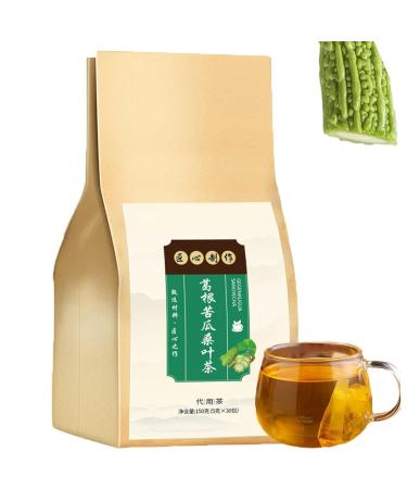 Bitter Melon and Mulberry Leaf Tea Bitter Gourd Mulberry Leaf Tea Bitter Melon Tea Bags Bitter Melon and Mulberry Herbal Tea Bitter Melon and Mulberry Fruit Tea 100% Natural & Pure (1Box)