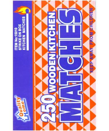 OCD Bargain Wooden Kitchen Matches 250 per Pack - Strike On Box for Candles, Kitchen, Camping, Outdoor - 4 Packs - Buy Online on SooperMarket.com