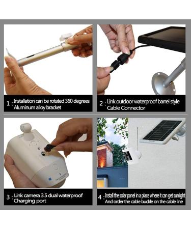 3 Pack Solar Panel Charger for Ring Camera - White | Compatible with Spotlight Cam & Stick Up Cam - Buy Online on SooperMarket.com