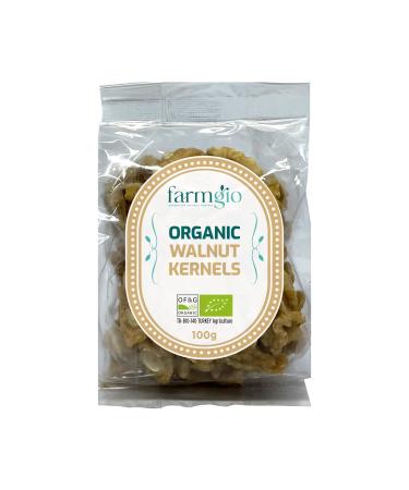 Farmgio Organic Walnut Kernels 5 X (100 g) | Vegetarians & Vegans | Certified Organic Agriculture | Zero Preservatives or Additives!