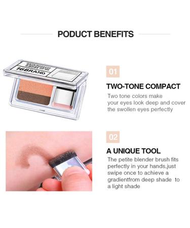 Lazy Eyeshadow Two-Tone Glitter Palette | Waterproof & Long Lasting | Easy Makeup Set with Brush - Buy Online on SooperMarket.com