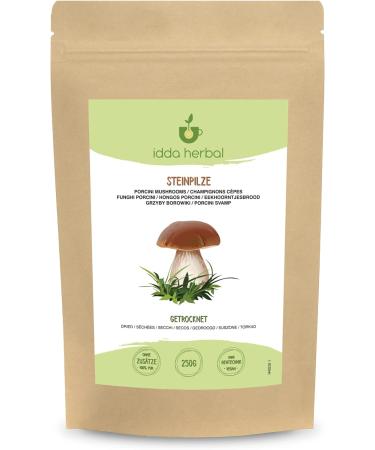 Dried Porcini Mushrooms (250g) - Premium Boletus Edilus Whole Mushrooms, 100% Natural, Vegan - 8.8oz - Buy Online on SooperMarket.com