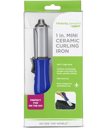 Conair Mini 1-Inch Ceramic Travel Curling Iron in Blue | Travel Smart - Buy Online on SooperMarket.com