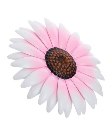 Cabilock Iron Pendant Home Decor Wall Adornment Outdoor Hanging Decor Garden Wall Art Pink